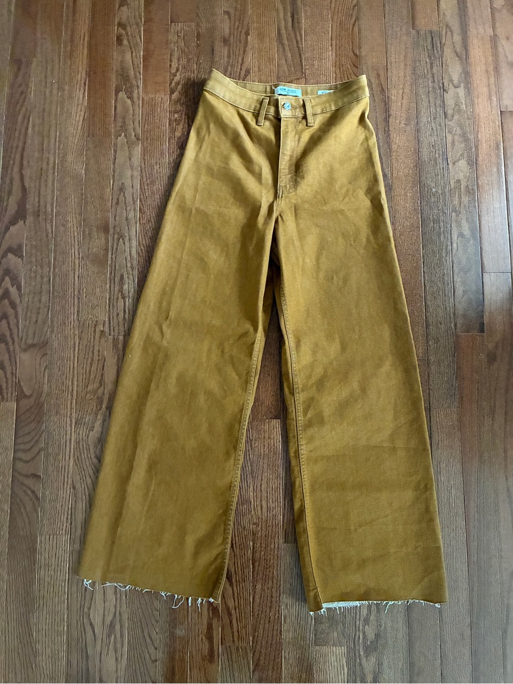 LCW Jeans Mustard Yellow High-Waisted Wide-Leg Denim Pants - Size 28